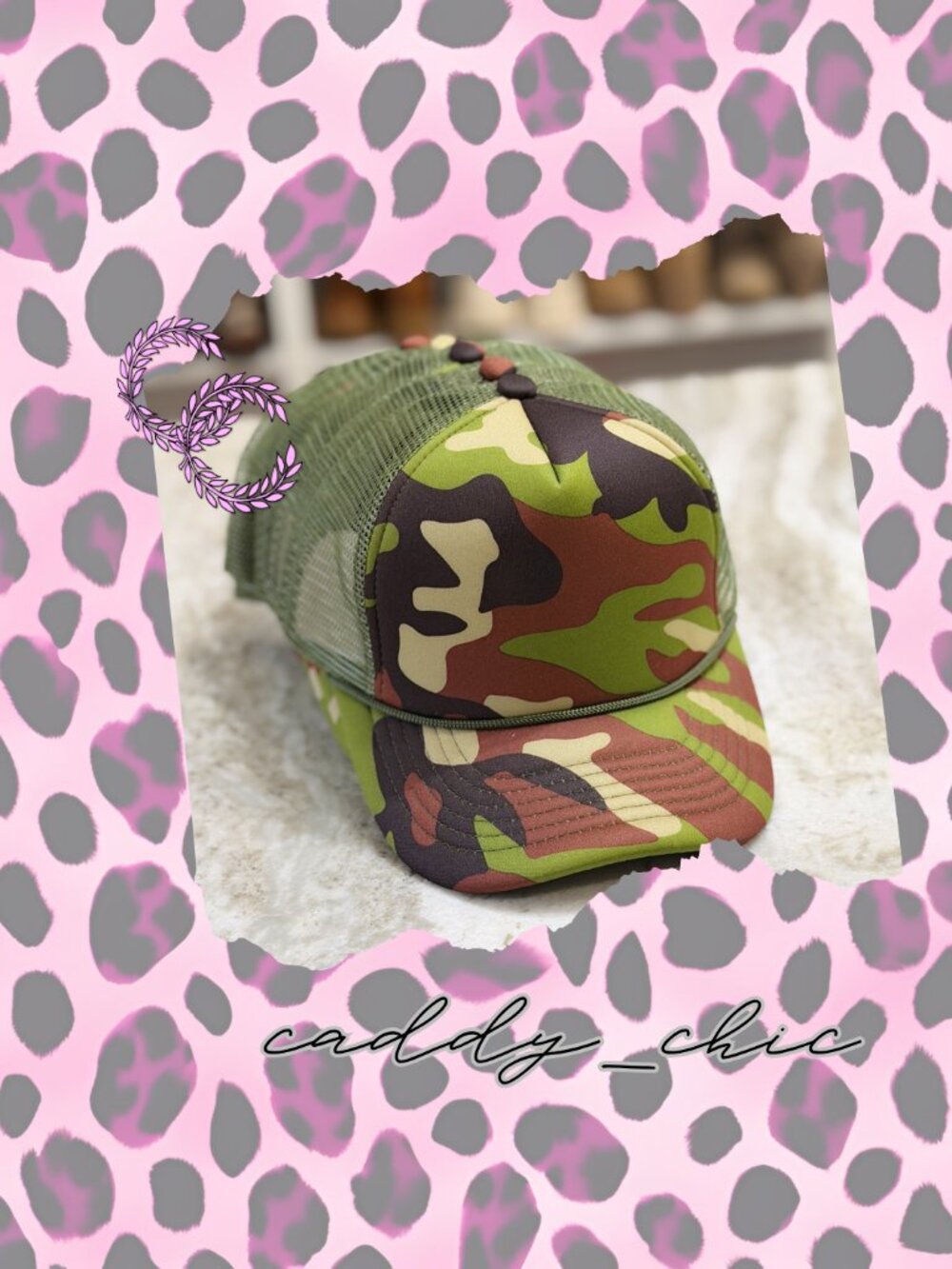 Lot of 7 Blank Camo Trucker Hats | Brand New
